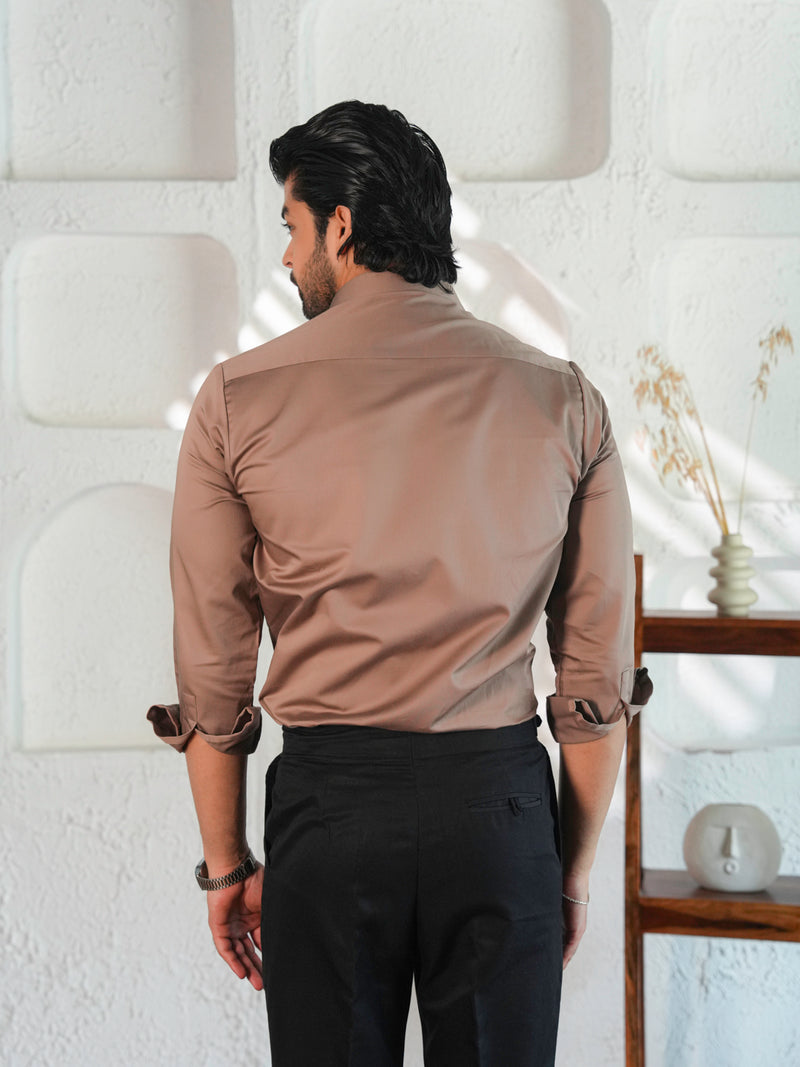 Flamingo Hand Embroidered Designer Shirt