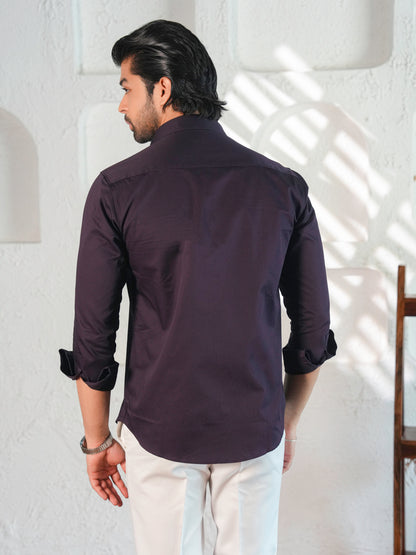 Striking Purple Butterfly Statement Shirt