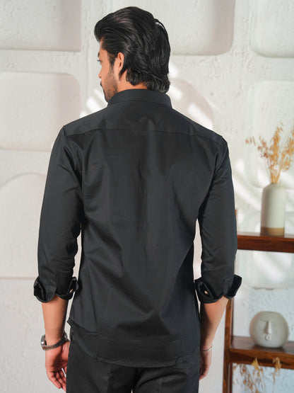 Striking Black Butterfly Statement Shirt