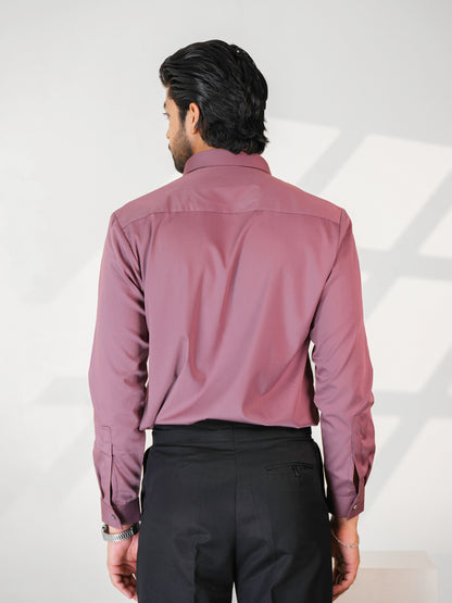 Mauve Floral Party Wear Shirt