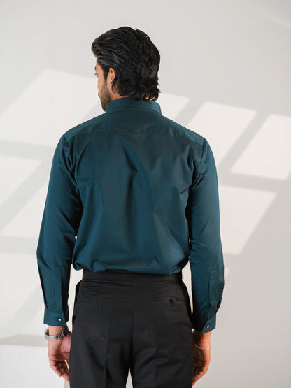 Noir Grid Teal Green Premium Shirt