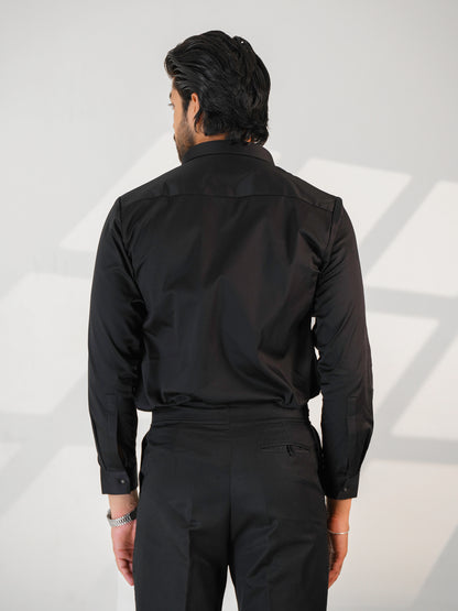 Black Abstract Formal Shirt