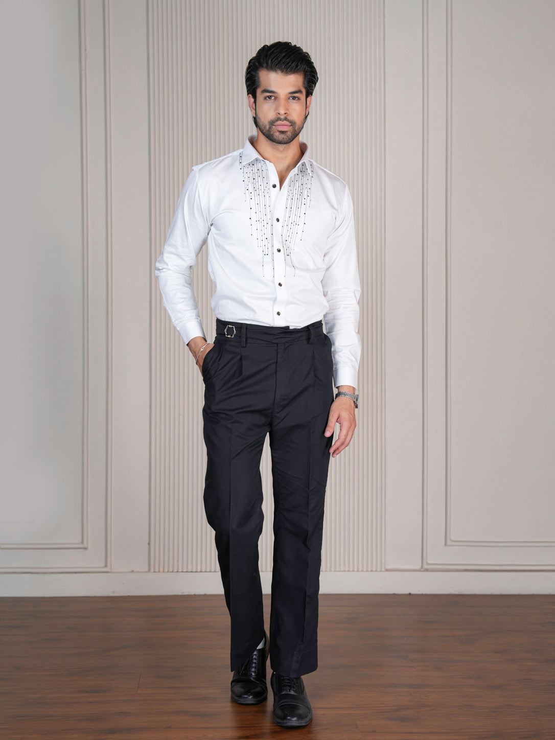 Regal White Men's Party Wear Shirt