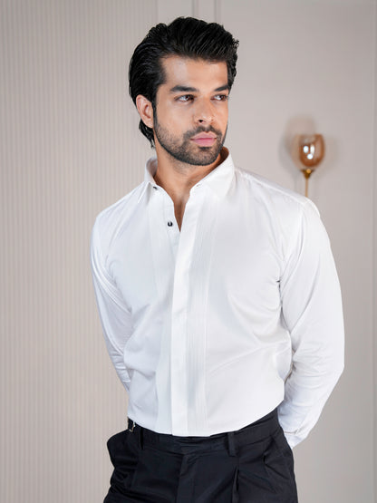 White Pinktuck Elegance Shirt