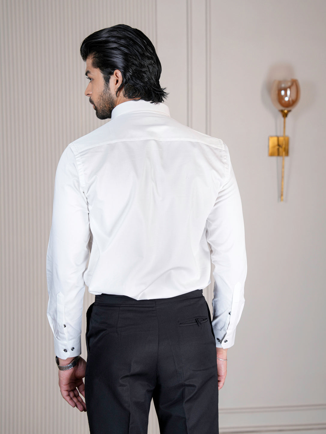 White Pinktuck Elegance Shirt