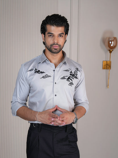Zen Horizon Designer Grey Shirt