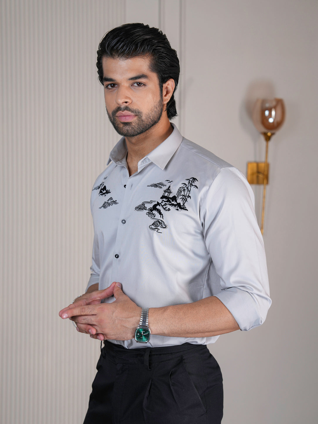 Zen Horizon Designer Grey Shirt