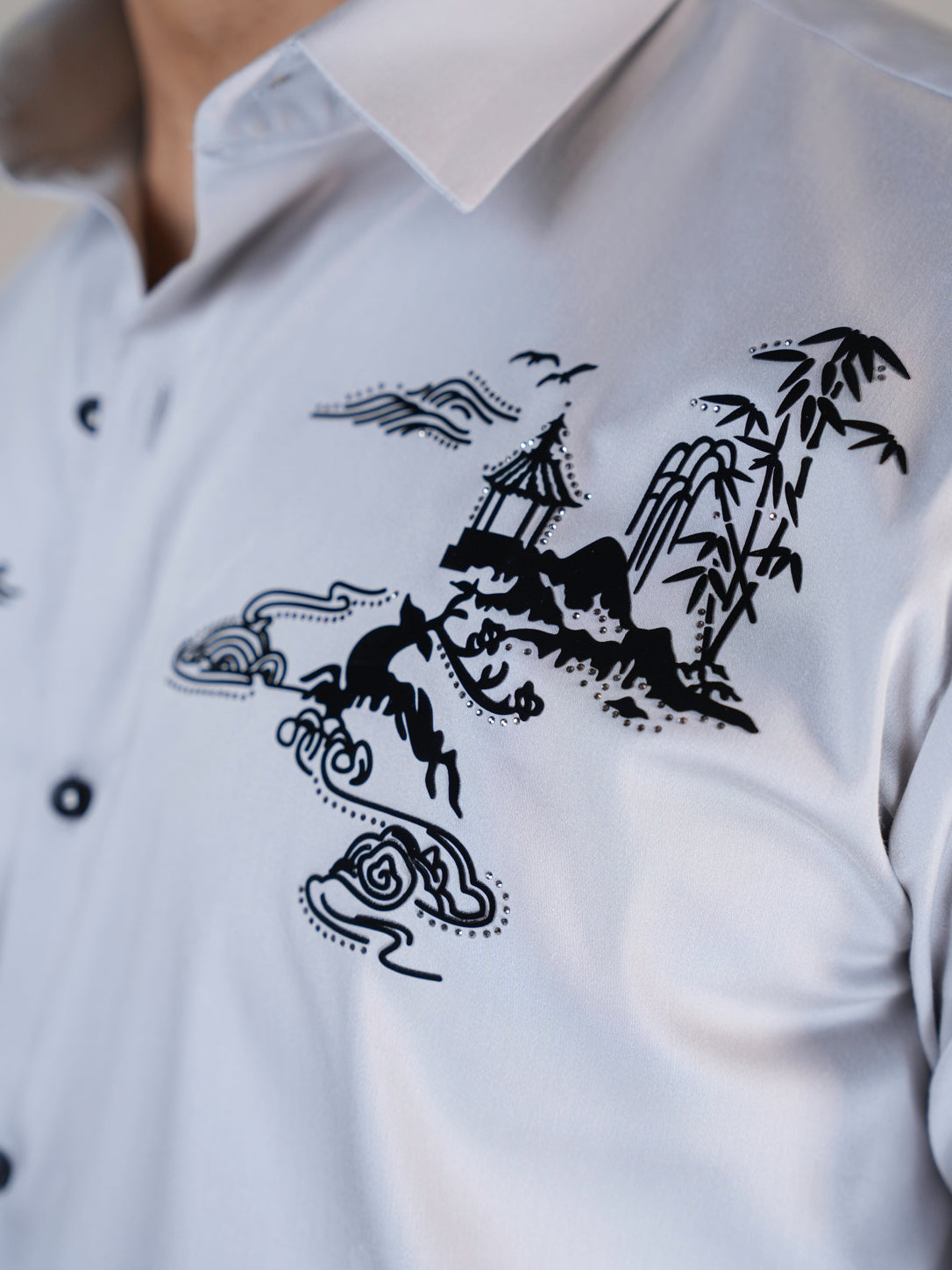 Zen Horizon Designer Grey Shirt